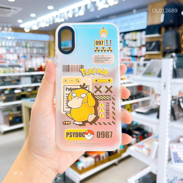 Ốp IP X lưng phản quang Vịt Pokemon