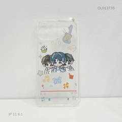 Ốp IP 11 6.1 dẻo trong in 3 hình Anime nam