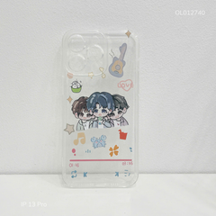 Ốp IP 13 Pro dẻo trong in 3 hình Anime nam