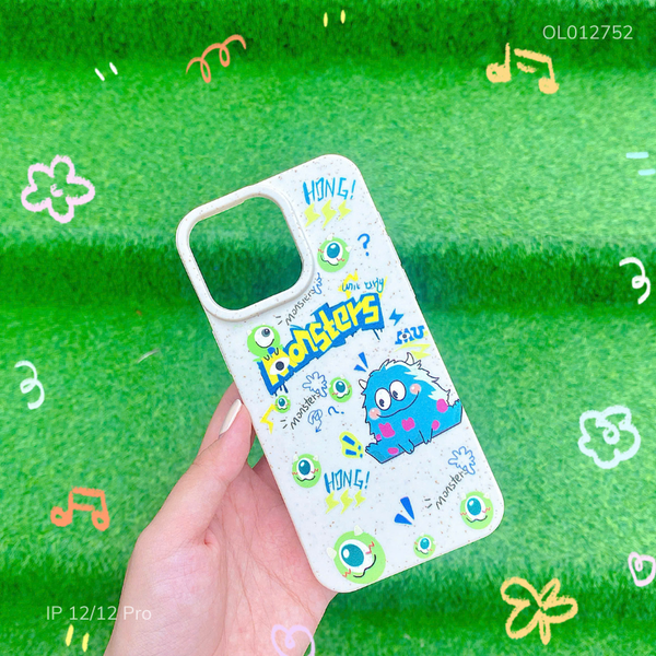 Ốp IP 12 /12 Pro dẻo lúa mì hình Monsters