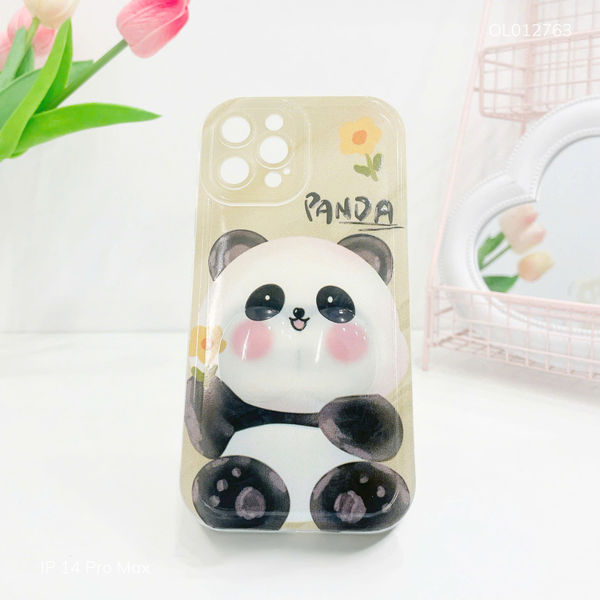Ốp IP 14 Pro Max dẻo Panda má phồng