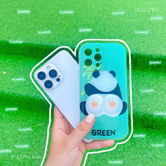 Ốp IP 13 Pro Max dẻo Panda Green lưng phồng