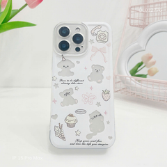Ốp IP 15 Pro dẻo hình Gấu/Voi trong