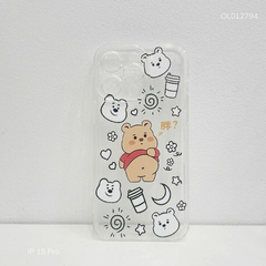 Ốp IP 15 Pro dẻo trong nhiều icon hình Pooh