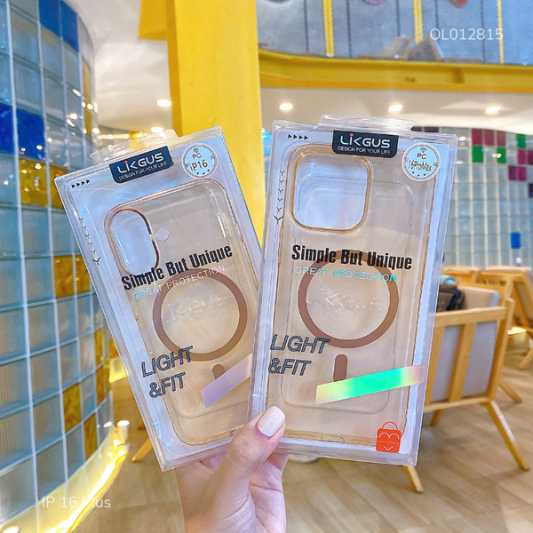 Ốp IP 16 Plus Likgus trong cứng Magsafe
