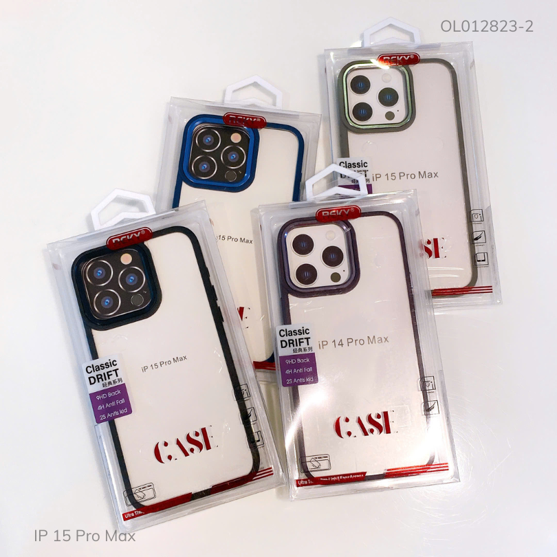 Ốp IP 15 Pro Max Reky lưng trong viền màu