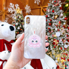 ** Ốp iPhone Xs Max vân ánh sóng Baby Three bạch tuộc