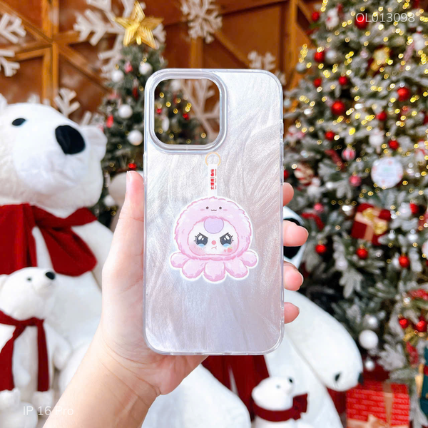 Ốp IP 16 Pro vân ánh sóng Baby Three bạch tuộc