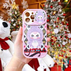 Ốp IP 16 Pro Max dẻo Baby Three Tím trượt camera