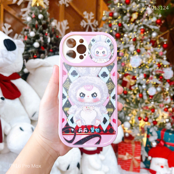 Ốp IP 16 Pro Max dẻo Baby Three xám trượt camera