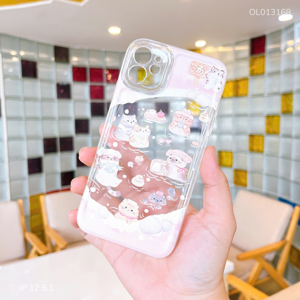 Ốp IP 12 6.1 dẻo trong nhiều mèo và bánh