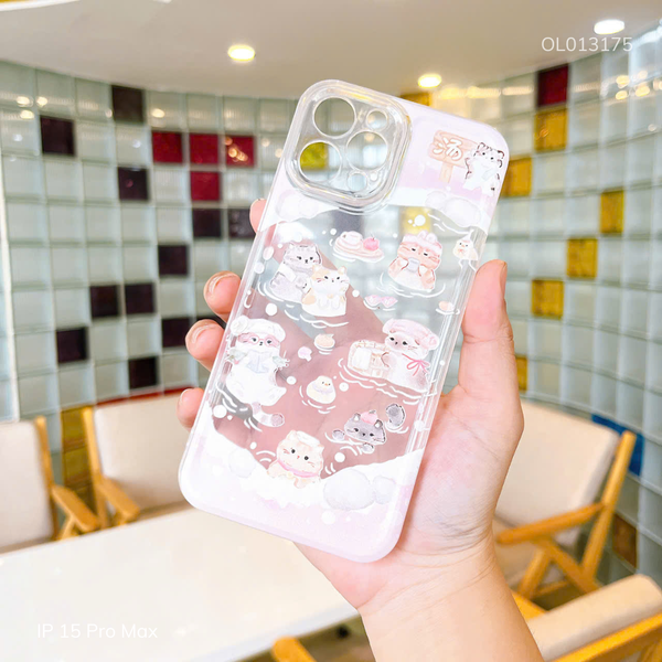 Ốp IP 15 Pro Max dẻo trong nhiều mèo và bánh