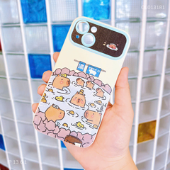 Ốp iPhone 13 6.1 dẻo Capybara tắm