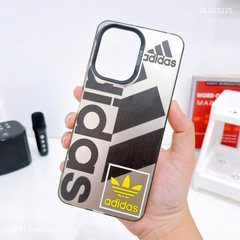 Ốp IP 11 Pro Max nhám bạc lưng Adidas vàng