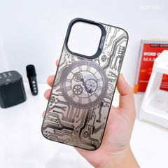 Ốp IP 15 Pro Max nhám bạc lưng Tech & Design