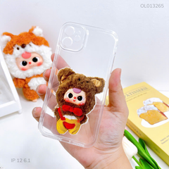 Ốp IP 12 6.1 dẻo trong Baby Three V3 gấu nâu