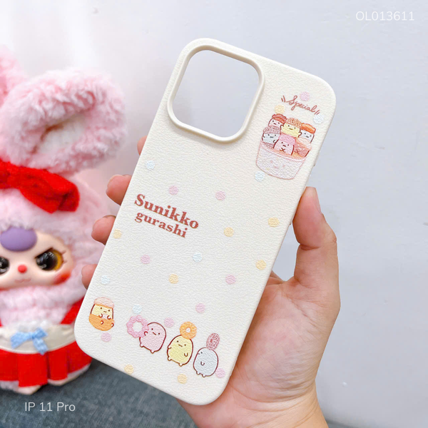 Ốp IP 11 Pro giả da dẻo icon trứng Sunikko