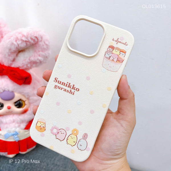 Ốp IP 12 Pro Max giả da dẻo icon trứng Sunikko