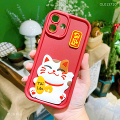 ** Ốp IP 16 Plus dẻo Mèo thần tài chữ Tài Lộc