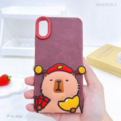 ** Ốp IP Xs Max giả da lộn Thần tài Capybara
