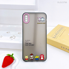 Ốp IP X vân vali nhám hoạt hình Pooh