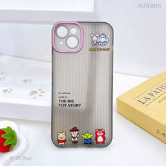 Ốp IP 15 Plus vân vali nhám hoạt hình Pooh