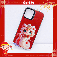 ** Ốp IP 13 Pro Max lưng cứng Rắn hồng đội Lân