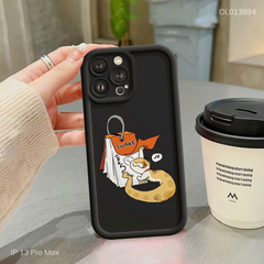 Ốp IP 13 Pro Max dẻo rắn vàng Snack viền nổi