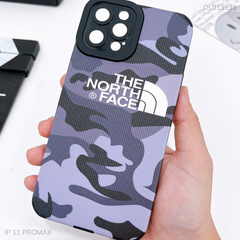 ** Ốp IP 11 Pro Max dẻo The North Face trắng sọc đứng