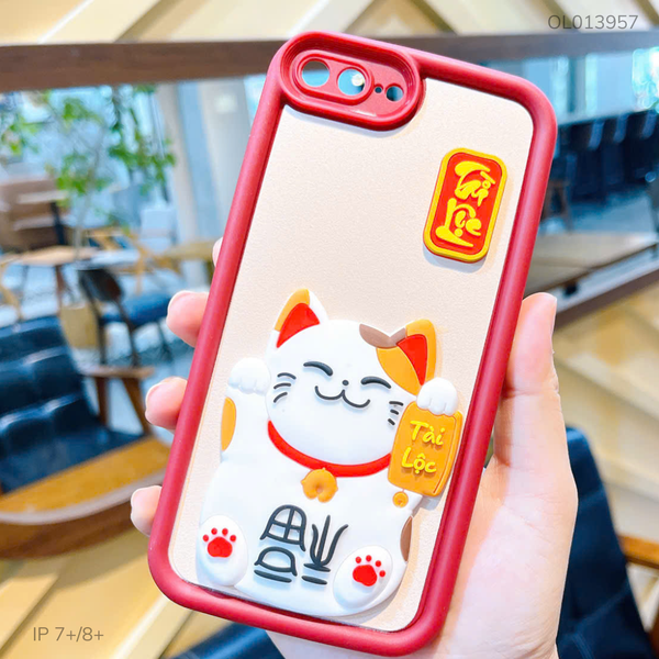 ** Ốp IP 7+/8+ dẻo mèo nổi Lộc