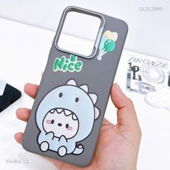 Ốp Xiaomi Redmi 13 dẻo vân giả da Khủng long xanh Nice
