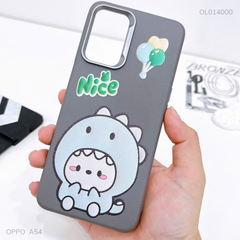 Ốp Oppo A54 dẻo vân giả da Khủng long xanh Nice