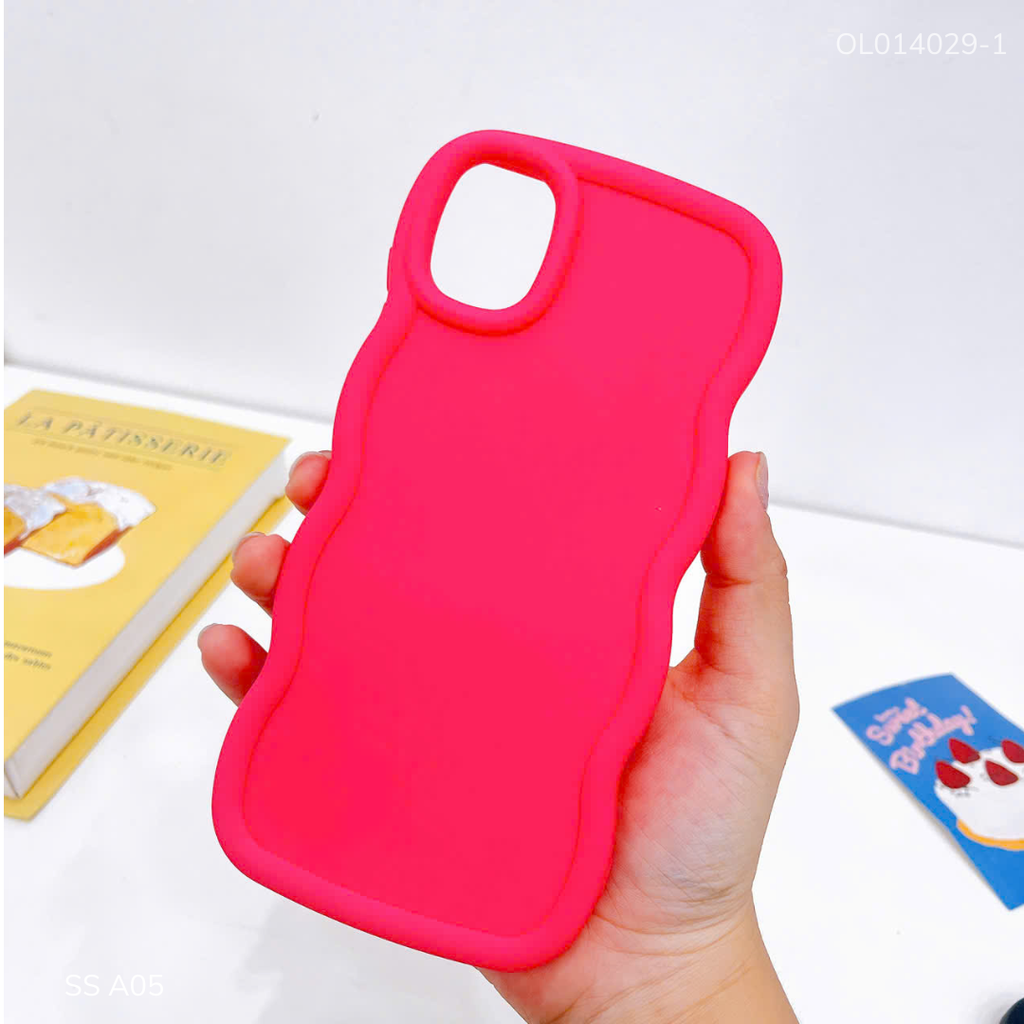 Ốp SS A05 silicon trơn màu viền sóng nổi