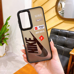 Ốp Oppo A58 4G lưng nhám Nike Just Do It nút bạc