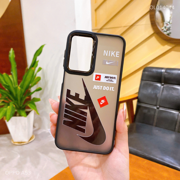 Ốp Oppo A53 4G lưng nhám Nike Just Do It nút bạc