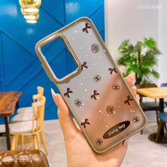 Ốp Xiaomi Redmi 13 lưng nhám nhiều nơ đen Girly Boy