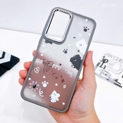 Ốp SS A35 lưng nhám gấu trắng và gấu đen nơ Happy