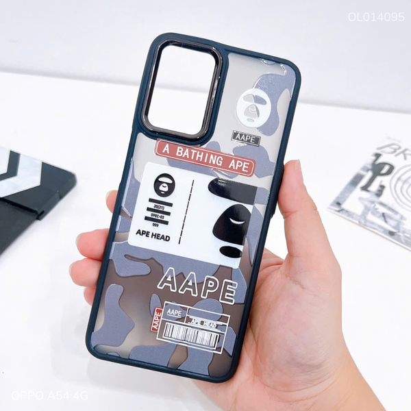 Ốp Oppo A54 4G lưng nhám A BATHING APE