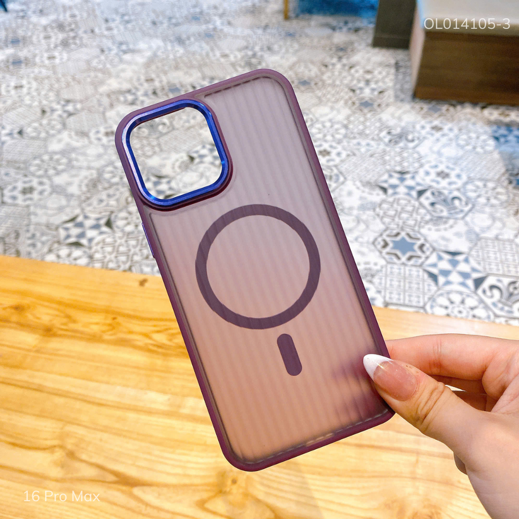 Ốp IP 16 Pro Max X-Level nhám magsafe vân sọc đứng