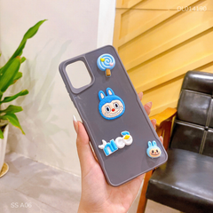 Ốp SS A06 4G dẻo xám mặt Labubu xanh Nice