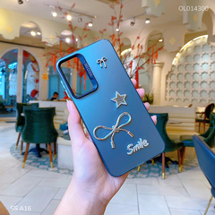 ** Ốp SS A16 lưng nhám nơ bạc Smile sao Minmin