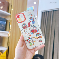 ** Ốp IP 11 6.1 dẻo rắn lân Get rich nền kem