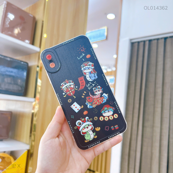 ** Ốp IP X dẻo rắn lân Get rich nền đen