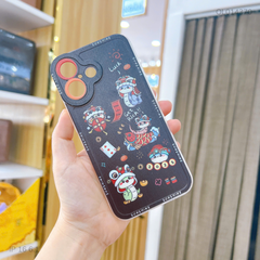 ** Ốp IP 16 6.1 dẻo rắn lân Get rich nền đen