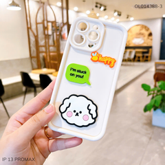 ** Ốp iPhone 13 Pro Max dẻo sticker nổi