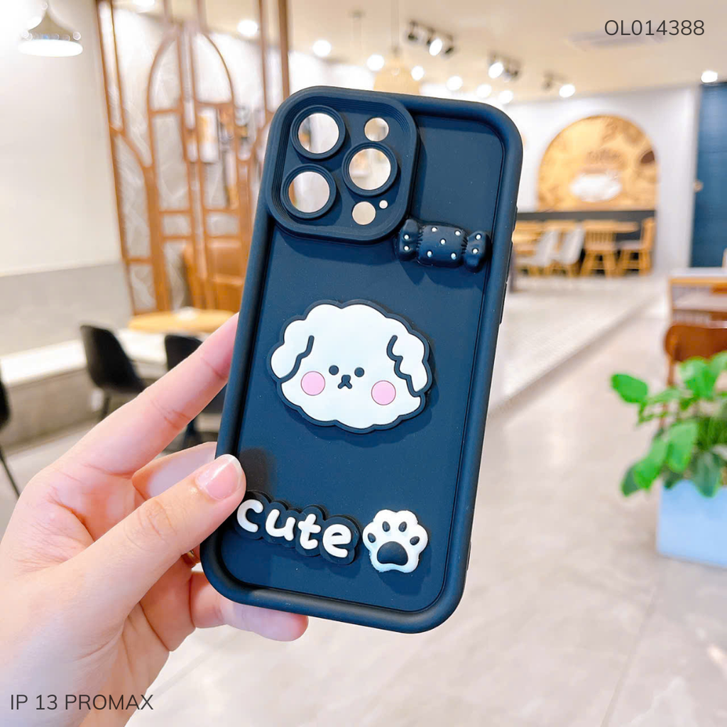 ** Ốp iPhone 13 Pro Max dẻo sticker nổi