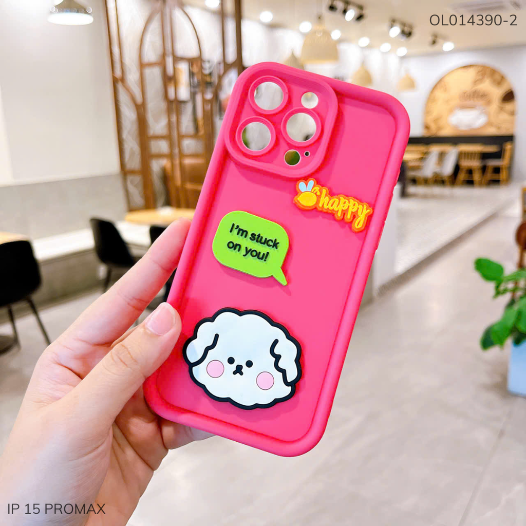 Ốp iPhone 15 Pro Max dẻo sticker