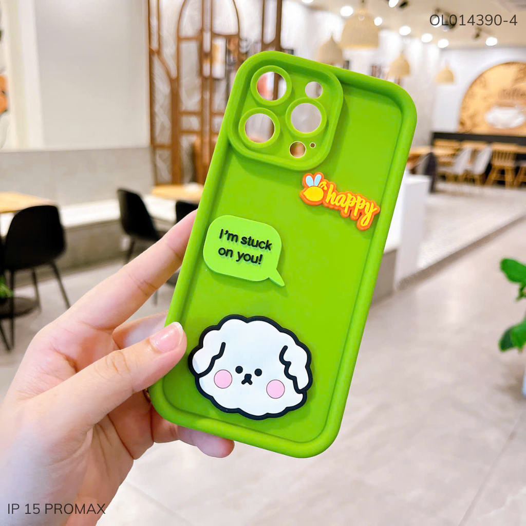 Ốp iPhone 15 Pro Max dẻo sticker
