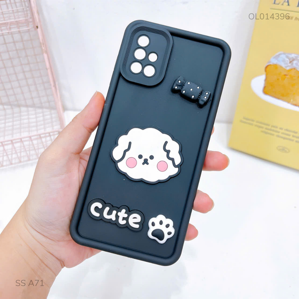 Ốp Samsung A71 dẻo sticker nổi