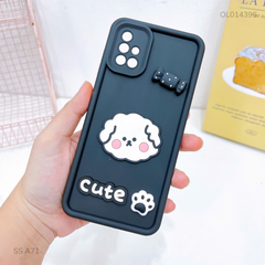 Ốp Samsung A71 dẻo sticker nổi